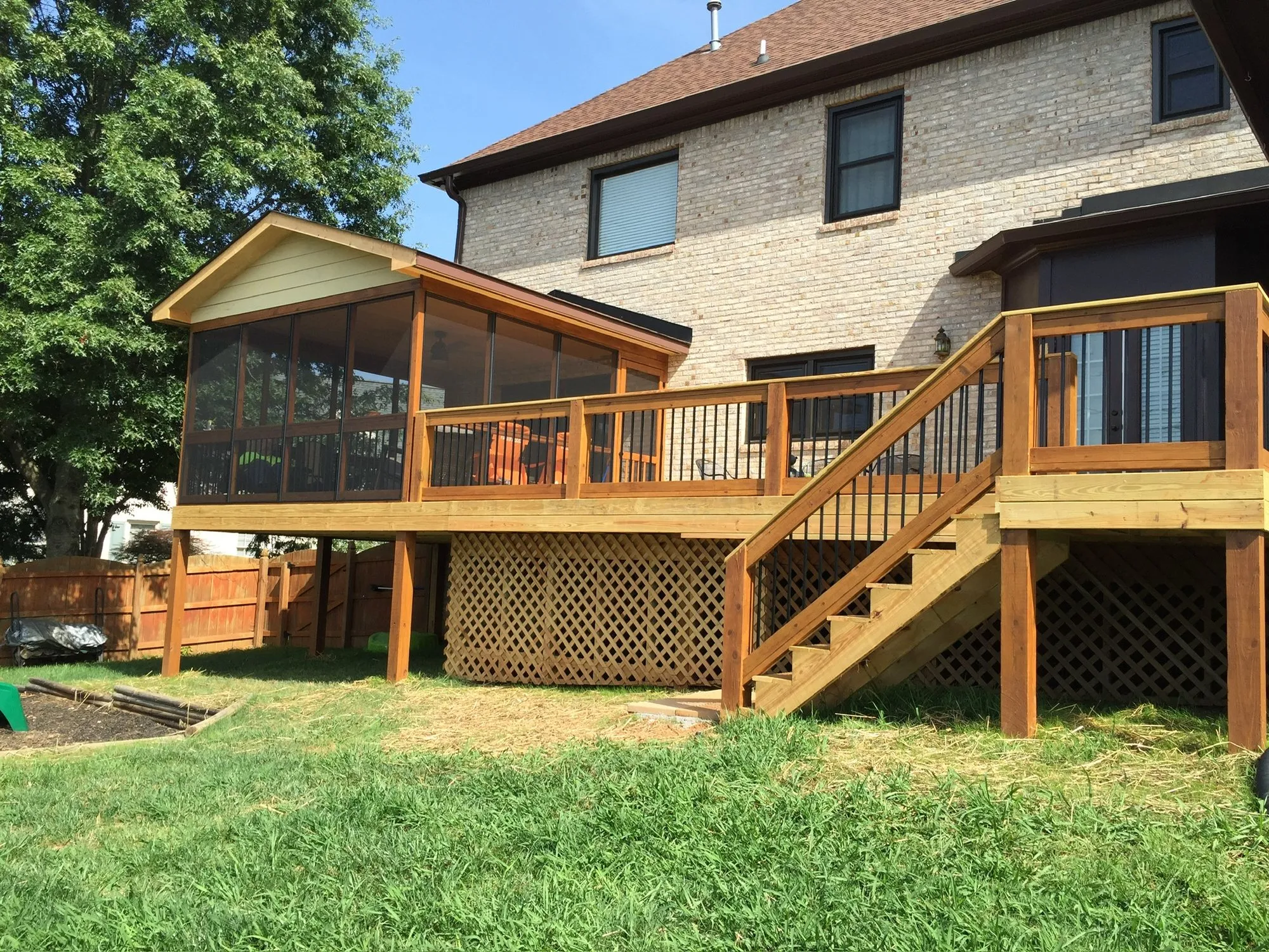 Deck and screened porch addition